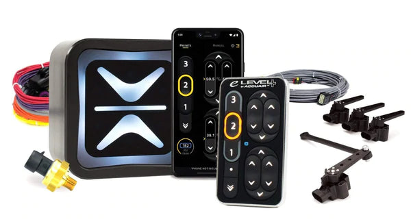 AccuAir E-Level E+ Connect + Height + TouchPad (Part# AA-E+CONNECT+HS4+TPAD) w/ VU4 Manifold (Part# AA-3644)