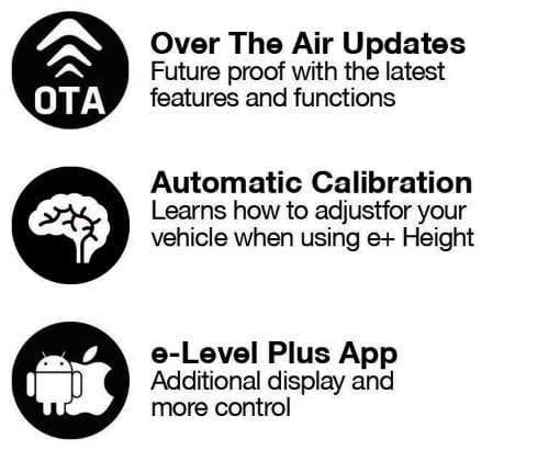 AccuAir E-Level E+ Connect + Height + TouchPad (Part# AA-E+CONNECT+HS4+TPAD) w/ VU4 Manifold (Part# AA-3644)