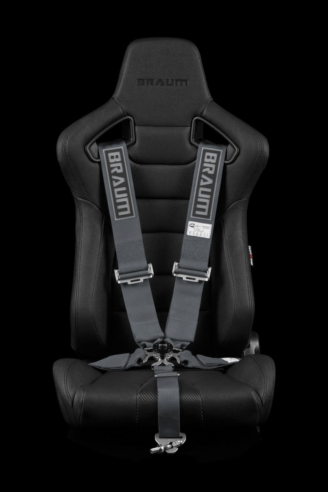 BRAUM 5 PT – SFI 16.1 RACING HARNESS (GUNMETAL) BRH-GMS5