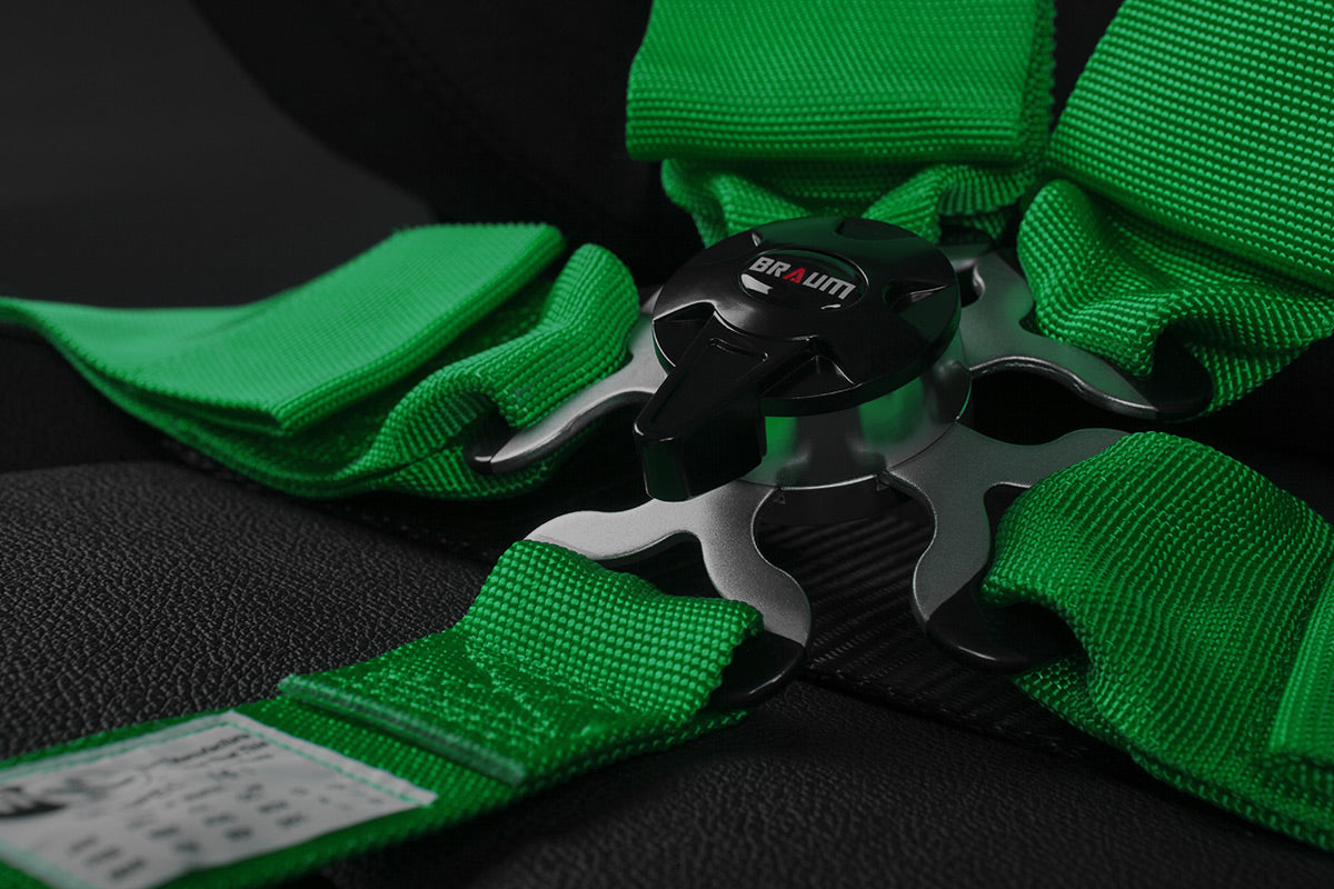 BRAUM 5 PT – SFI 16.1 RACING HARNESS (GREEN) BRH-GNS5