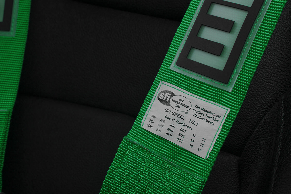 BRAUM 5 PT – SFI 16.1 RACING HARNESS (GREEN) BRH-GNS5