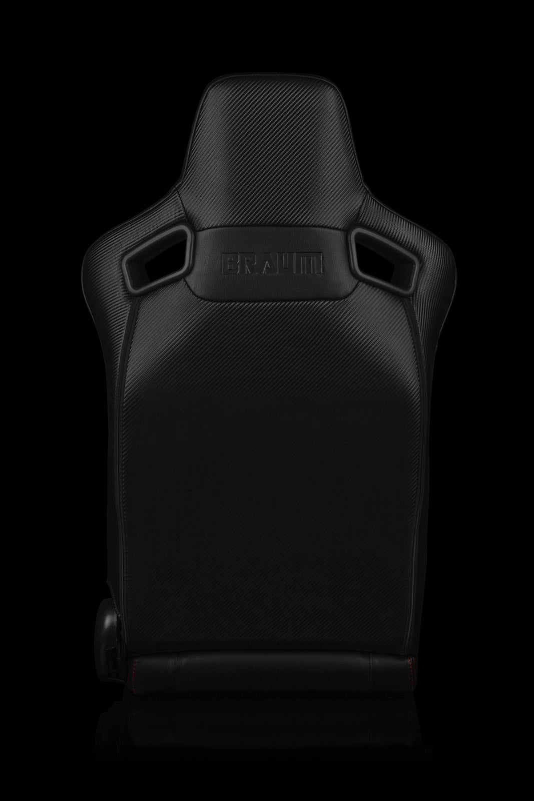 BRAUM ELITE-R SERIES RACING SEATS ( BLACK LEATHERETTE | RED PIPING ) – PAIR (BRR1R-BKRP)