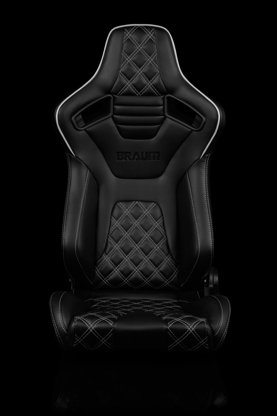 BRAUM ELITE-X SERIES RACING SEATS ( DIAMOND ED. | WHITE PIPING ) – PAIR (BRR1X-BDDWS)