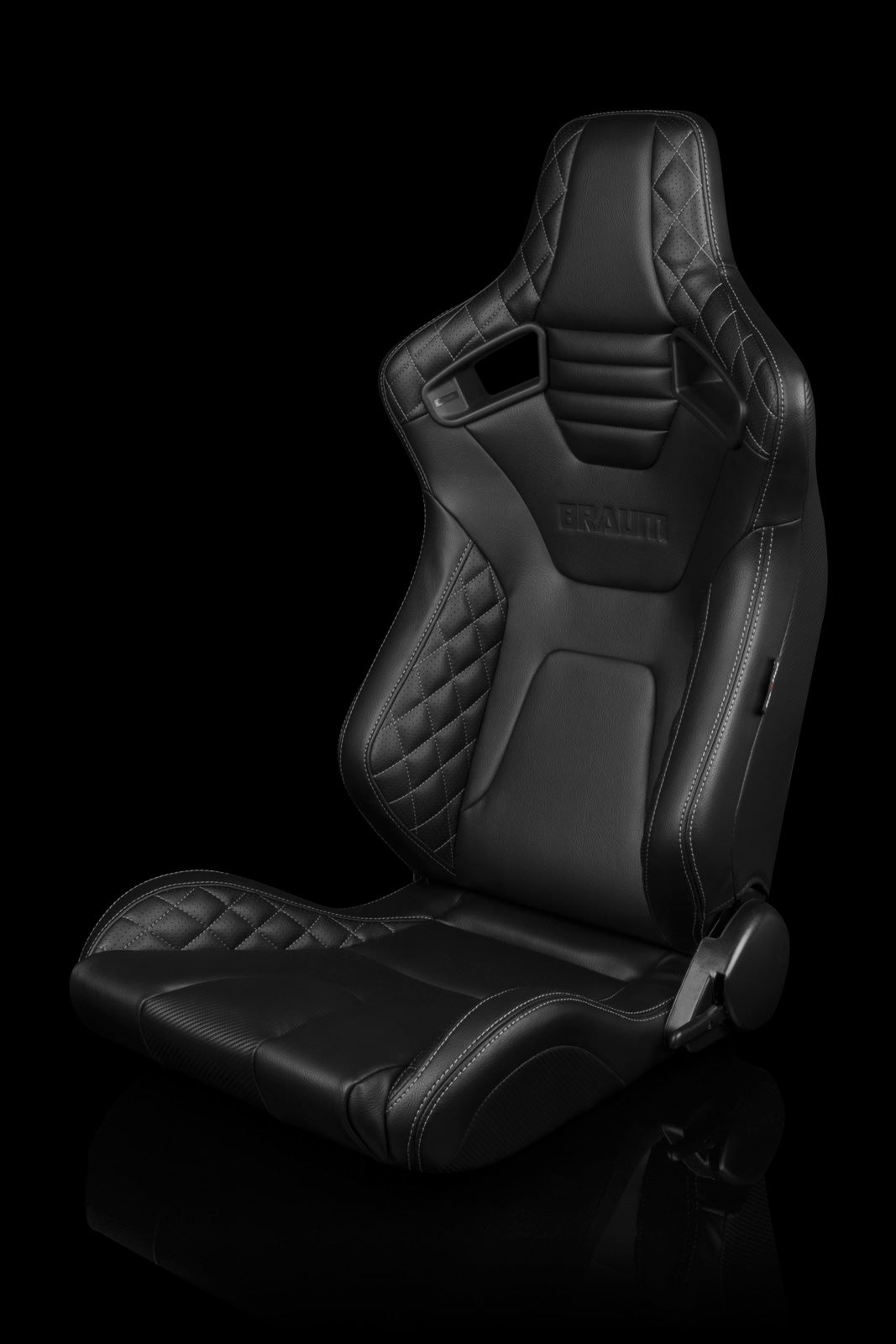 BRAUM ELITE-X SERIES RACING SEATS ( DIAMOND ED. | GREY STITCHING ) – PAIR (BRR1X-BDGS)