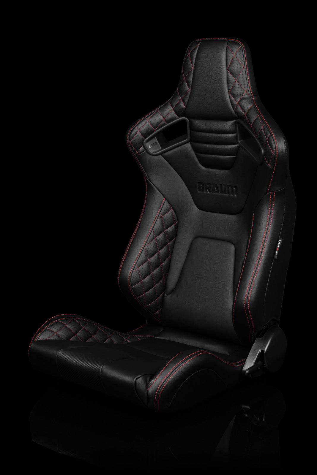 BRAUM ELITE-X SERIES RACING SEATS ( DIAMOND ED. | RED STITCHING ) – PAIR (BRR1X-BDRS)