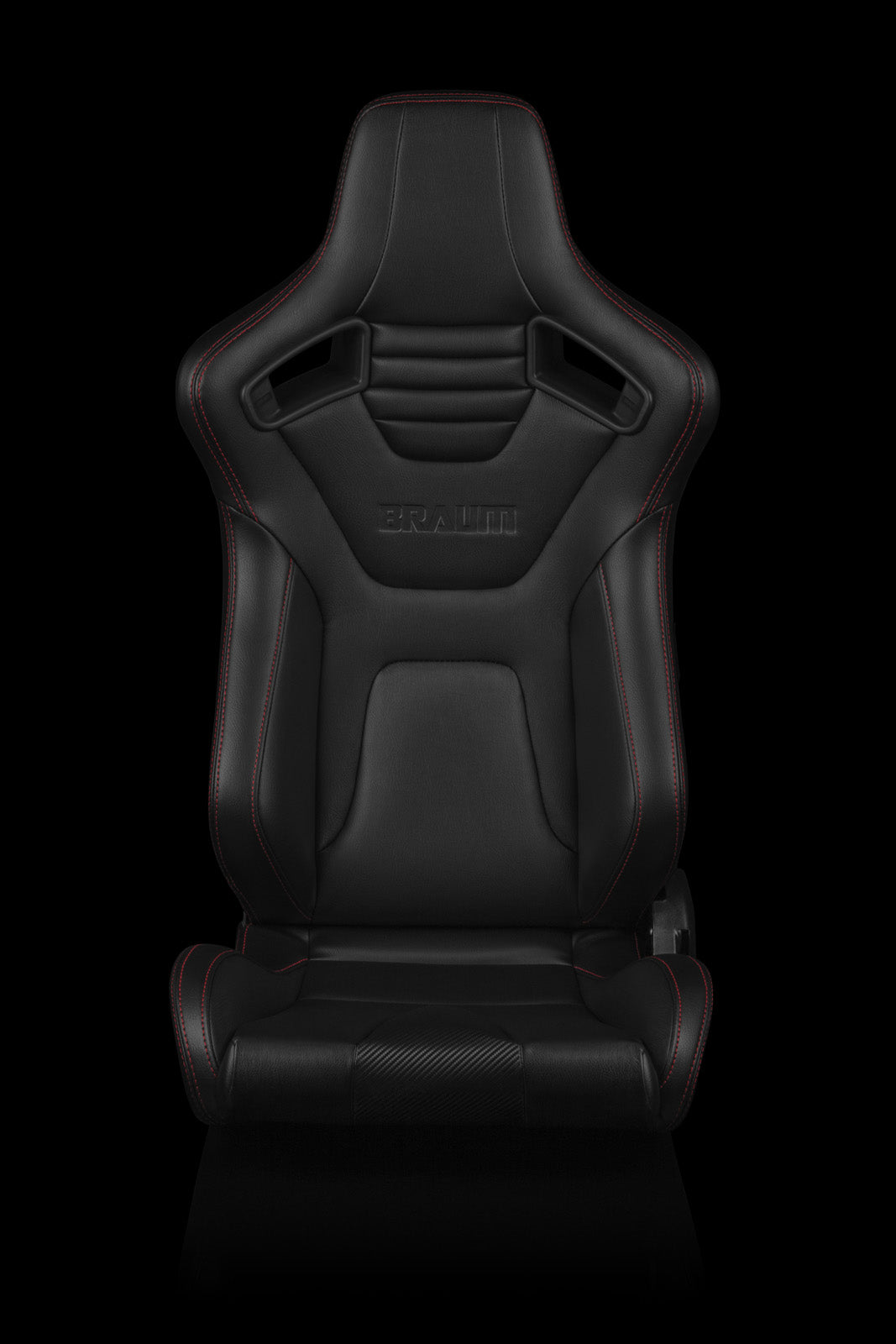 BRAUM ELITE-X SERIES RACING SEATS (RED STITCHING) – PAIR (BRR1X-BKRS)