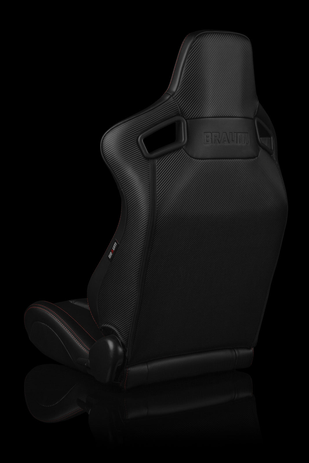 BRAUM ELITE-X SERIES RACING SEATS (RED STITCHING) – PAIR (BRR1X-BKRS)