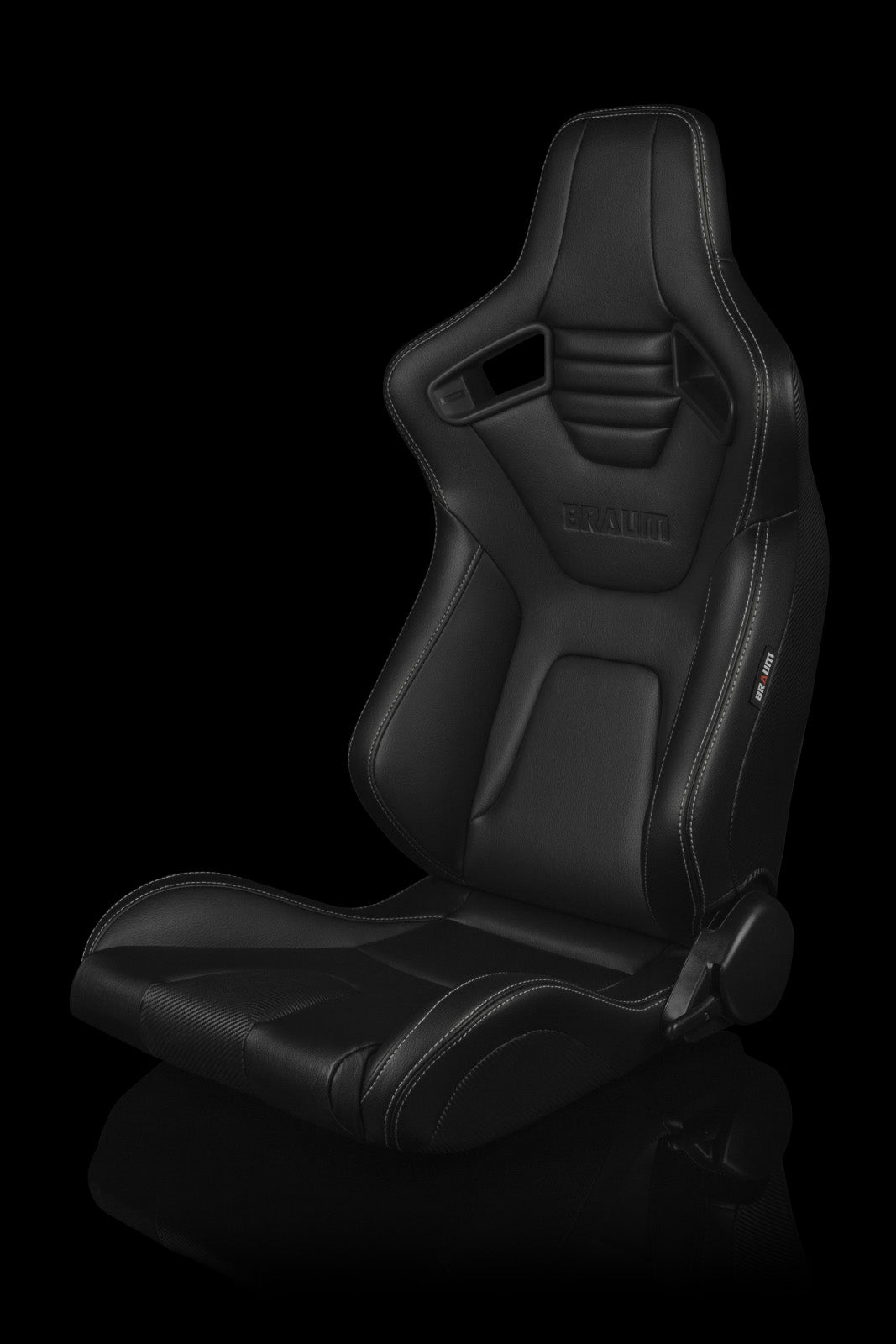 BRAUM ELITE-X SERIES RACING SEATS (WHITE STITCHING) – PAIR (BRR1X-BKWS)