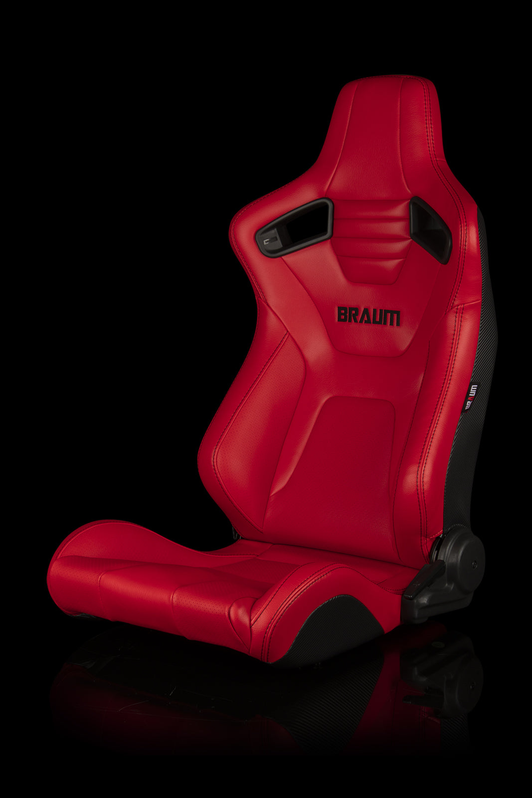 BRAUM ELITE-X SERIES RACING SEATS (RED LEATHERETTE | BLACK STITCHING) – PAIR (BRR1X-RDBS)