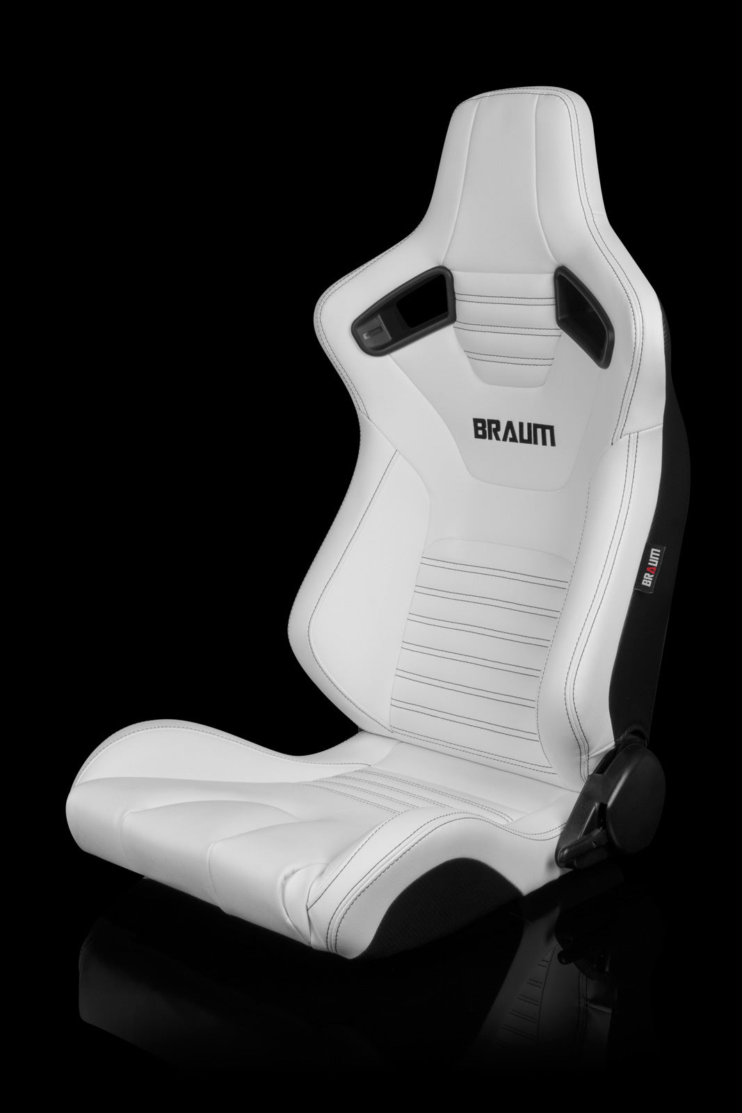BRAUM ELITE-X SERIES RACING SEATS (WHITE LEATHERETTE) – PAIR (BRR1X-WHBS)