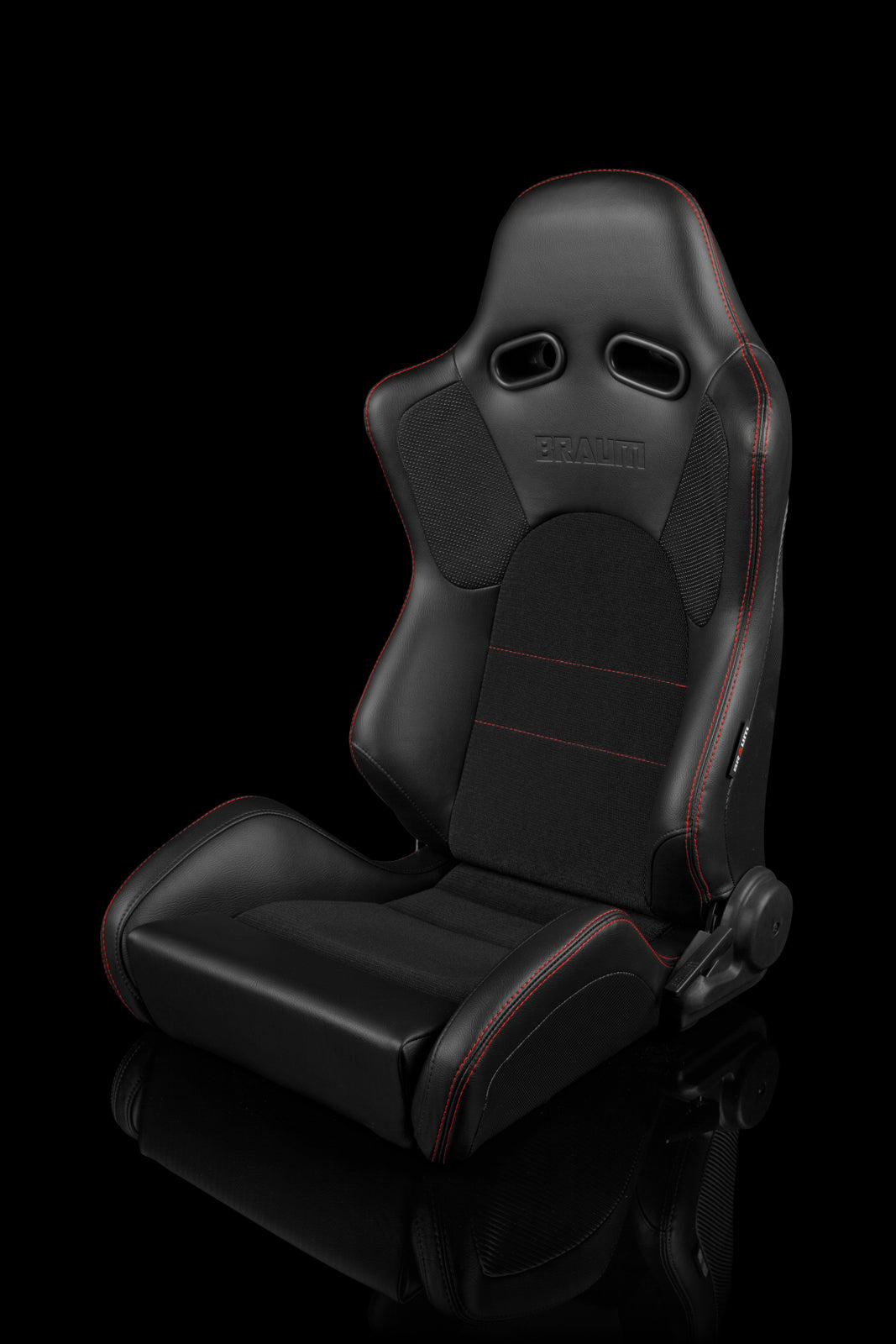 BRAUM ADVAN SERIES RACING SEATS (RED STITCHING) – PAIR (BRR2-BKRS)