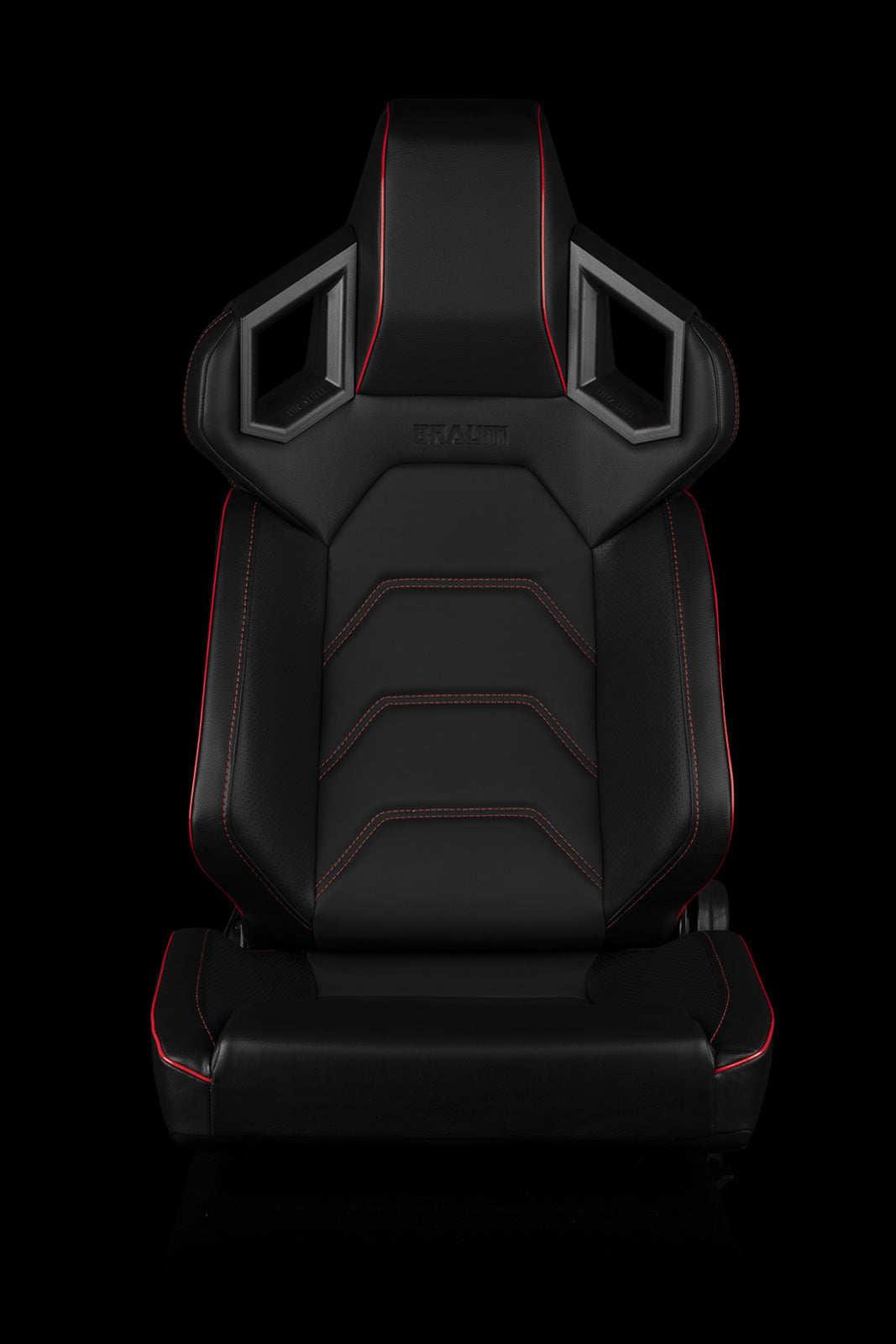 BRAUM ALPHA-X SERIES RACING SEATS (RED STITCHING | LOW BASE VERSION) – PAIR (BRR5-BKRS)