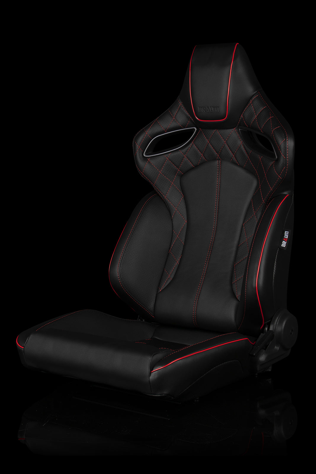 BRAUM ORUE SERIES RACING SEATS (DIAMOND ED. | RED STITCHING) – PAIR (BRR6-BDRS)