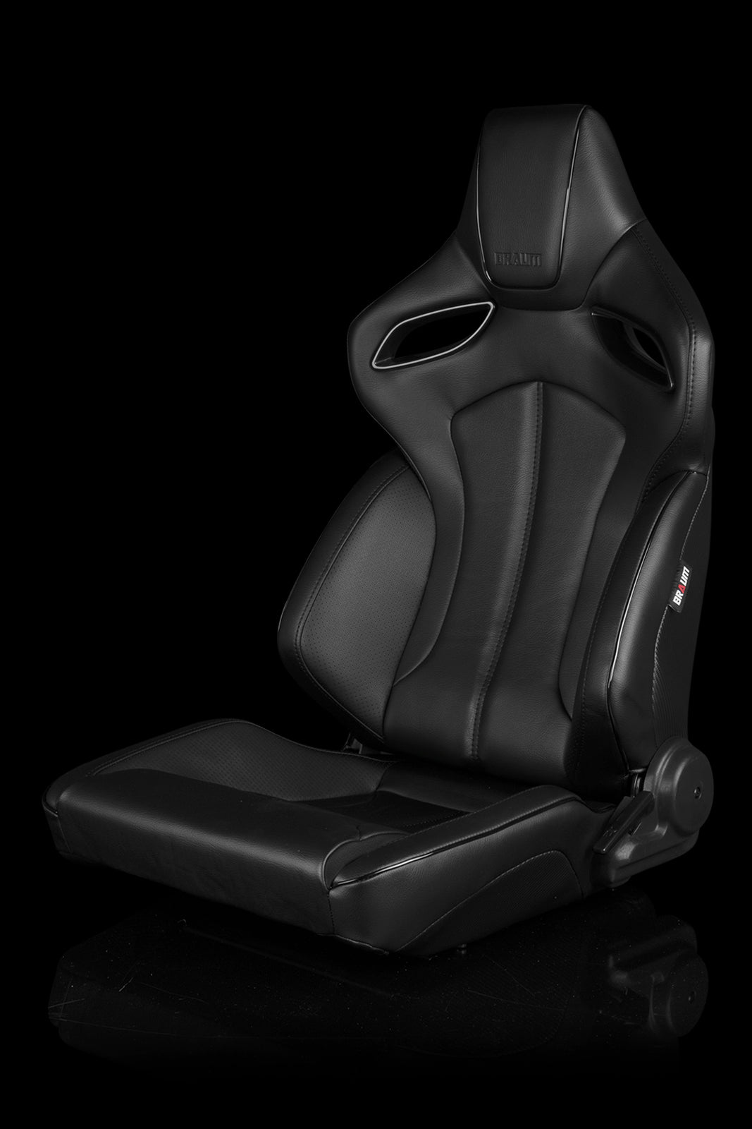 BRAUM ORUE SERIES RACING SEATS (BLACK LEATHERETTE) – PAIR (BRR6-BKBS)