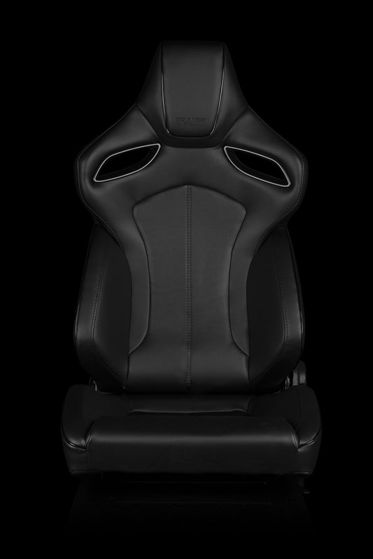 BRAUM ORUE SERIES RACING SEATS (BLACK LEATHERETTE) – PAIR (BRR6-BKBS)