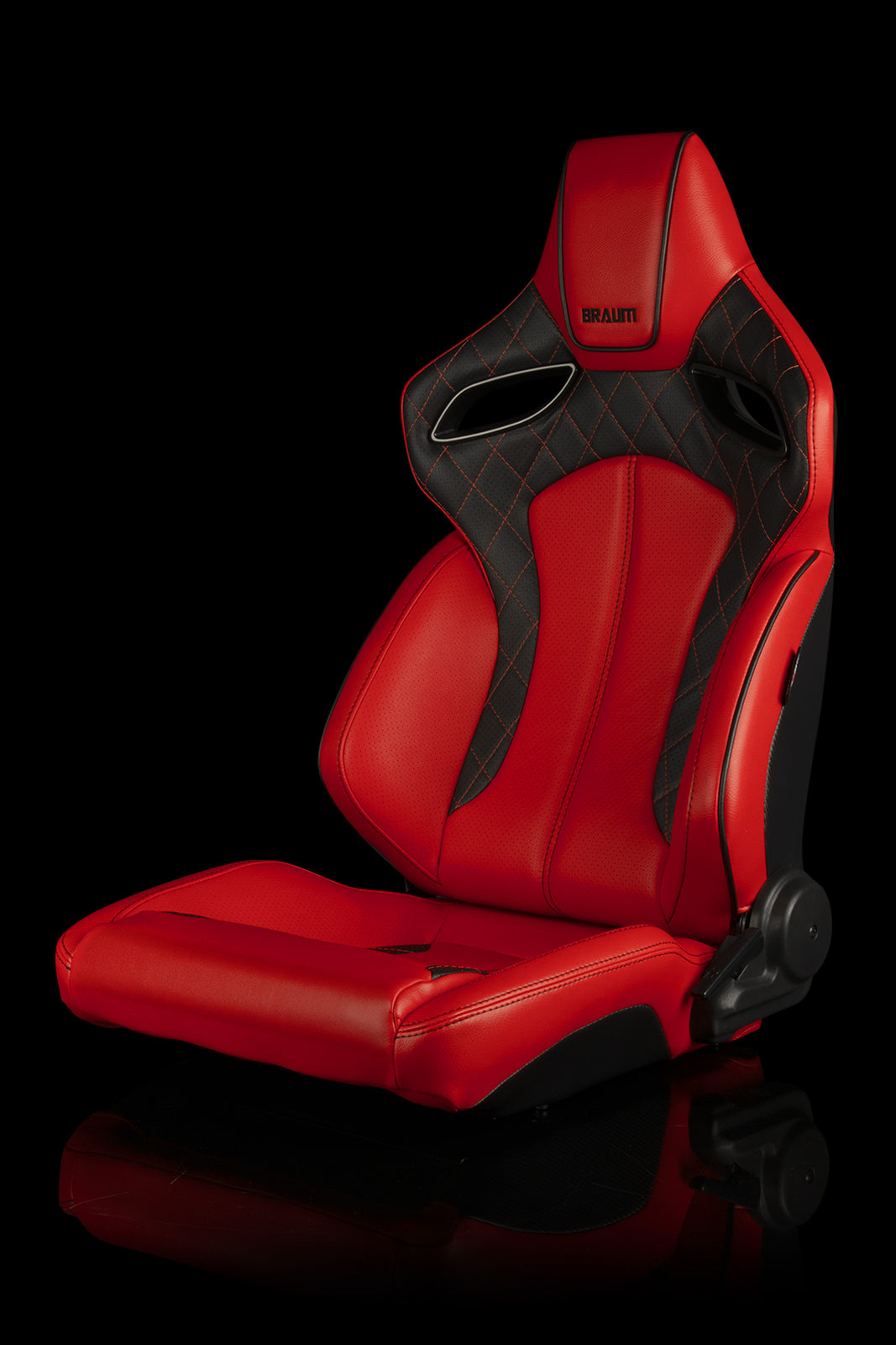 BRAUM ORUE SERIES RACING SEATS (DIAMOND ED. | RED LEATHERETTE) – PAIR (BRR6-RDBS)