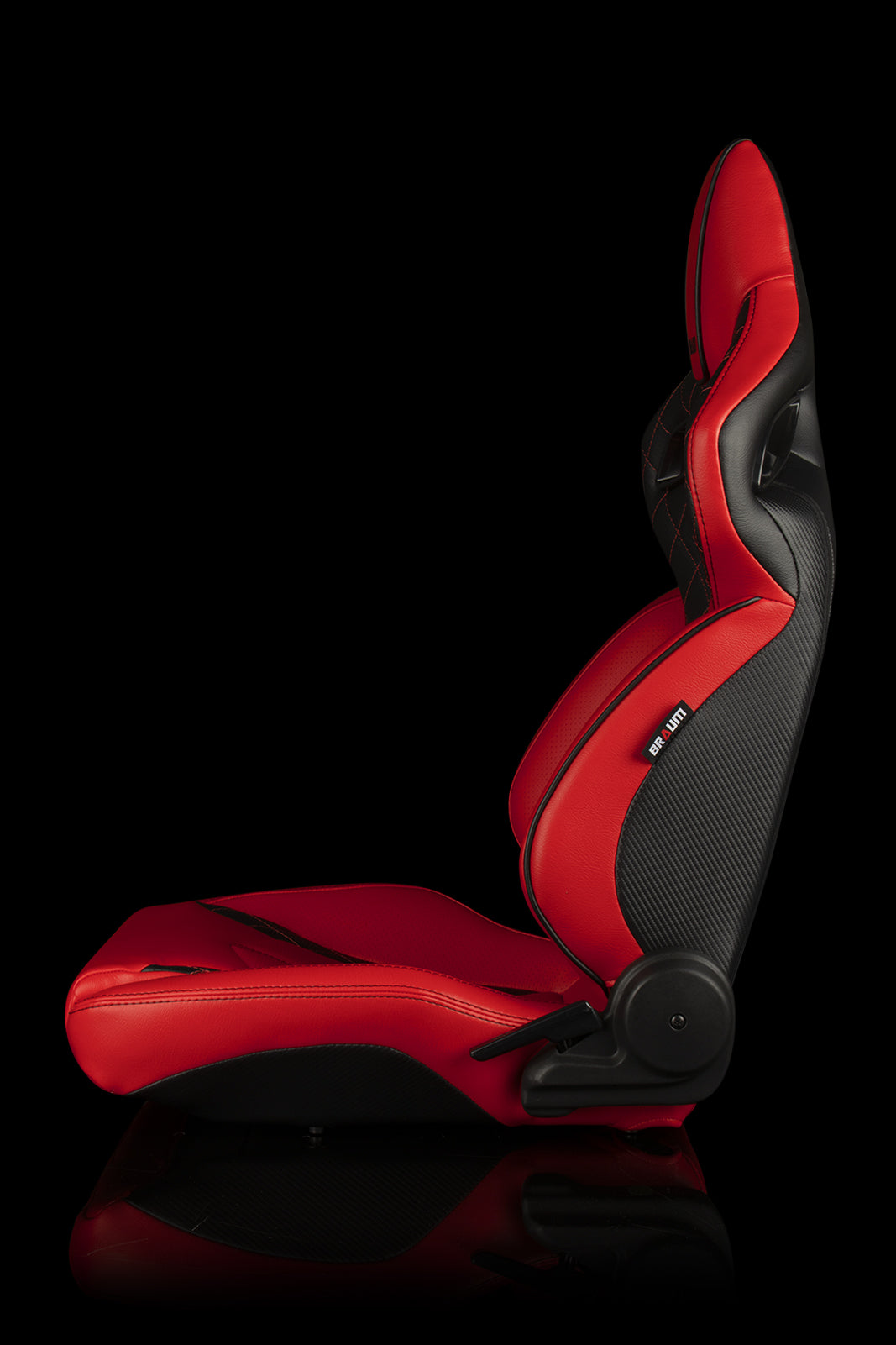 BRAUM ORUE SERIES RACING SEATS (DIAMOND ED. | RED LEATHERETTE) – PAIR (BRR6-RDBS)