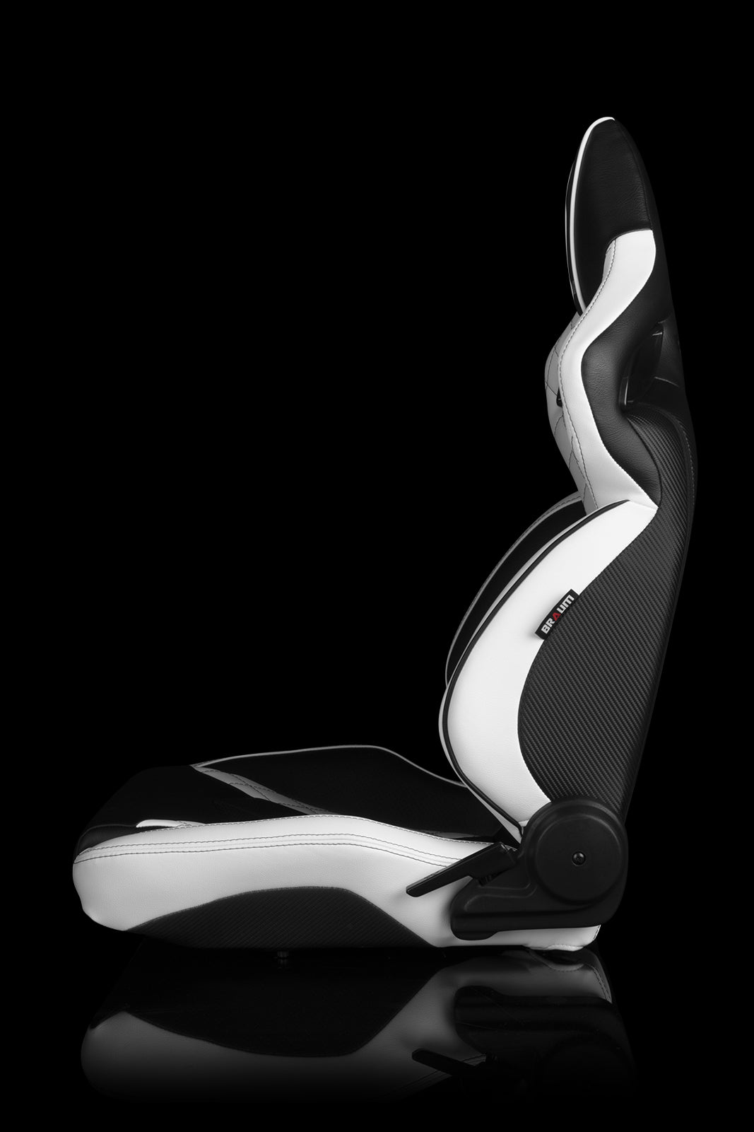 BRAUM ORUE SERIES RACING SEATS (DIAMOND ED. | WHITE LEATHERETTE) – PAIR (BRR6-WDBS)