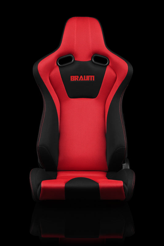 BRAUM VENOM SERIES RACING SEATS (BLACK & RED) – PAIR (BRR7-BKRD)