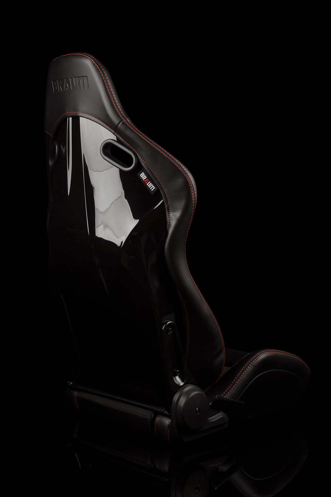 BRAUM FALCON-S SERIES RECLINABLE COMPOSITE SEATS (BLACK ALCANTARA | RED STITCHING) – PAIR (BRR9R-BKRS)