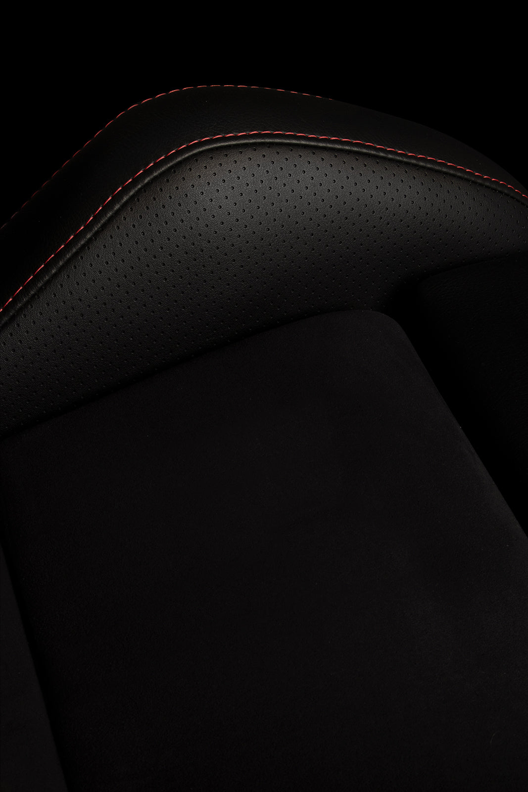 BRAUM FALCON-S SERIES RECLINABLE COMPOSITE SEATS (BLACK ALCANTARA | RED STITCHING) – PAIR (BRR9R-BKRS)