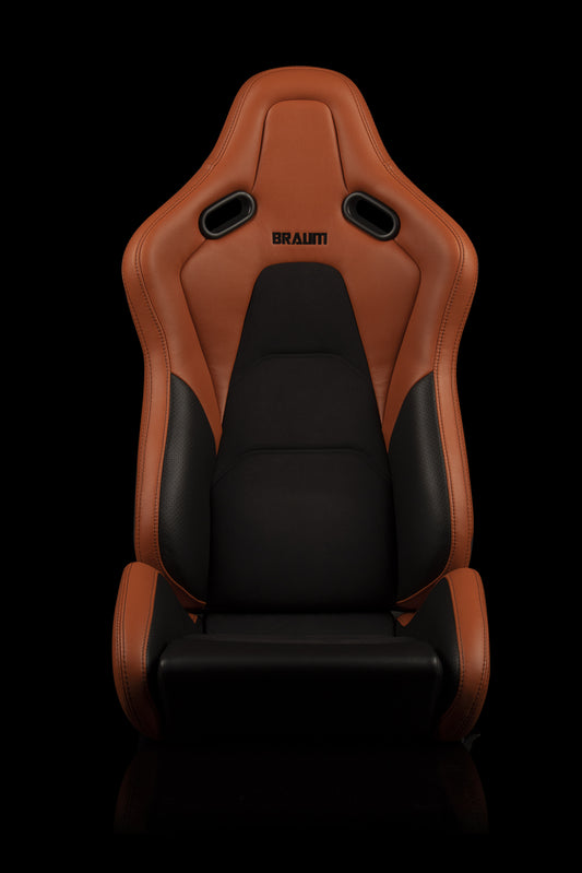 BRAUM FALCON-S SERIES RECLINABLE COMPOSITE SEATS (BRITISH TAN LEATHERETTE) – PAIR (BRR9R-BTBS)