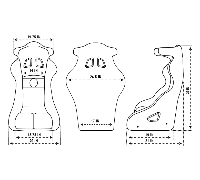 NRG Innovations FIA Competition seat medium FRP-RS600M