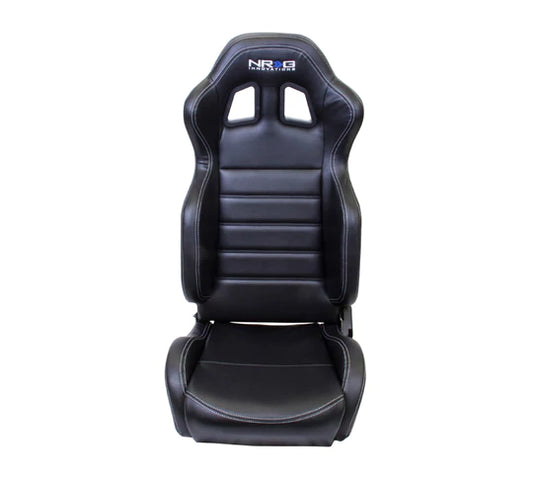 NRG Innovations Reclinable Racing Seat White Stitching RSC-208L/R