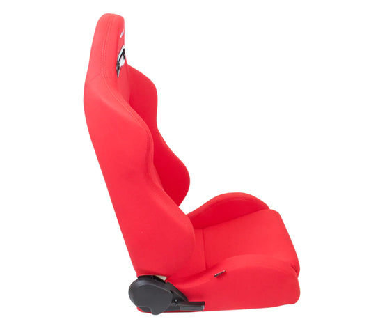NRG Innovations Reclinable Racing Seat Cloth with Red Stitching RSC-210L/R