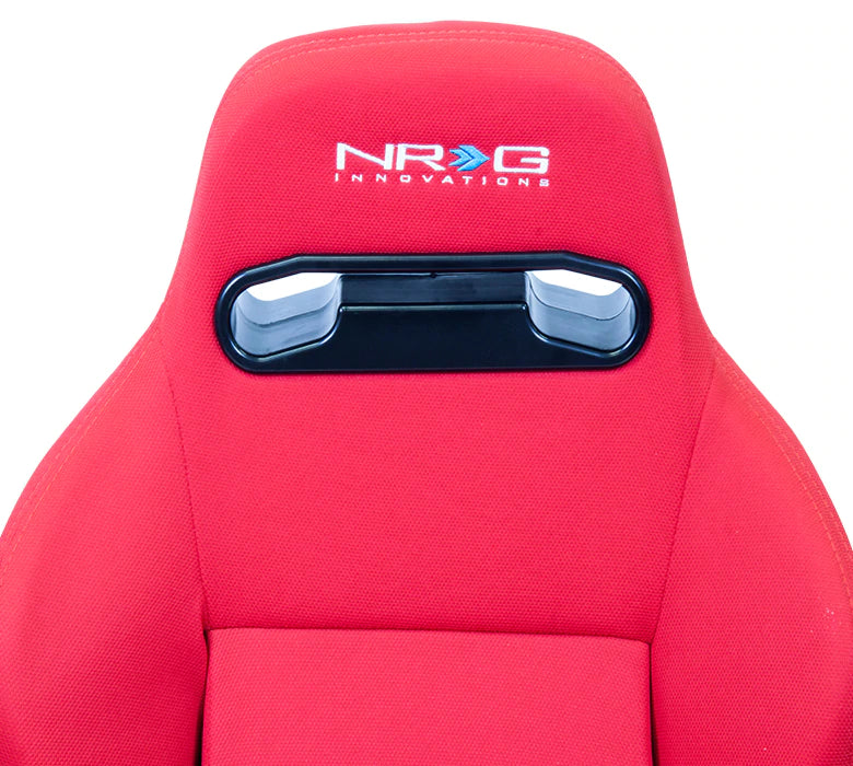 NRG Innovations Reclinable Racing Seat Cloth with Red Stitching RSC-210L/R