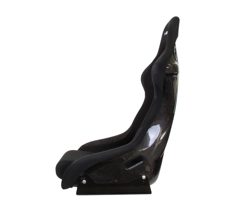 NRG Innovations Fiber Glass Bucket Seat with Carbon Fiber Large RSC-300