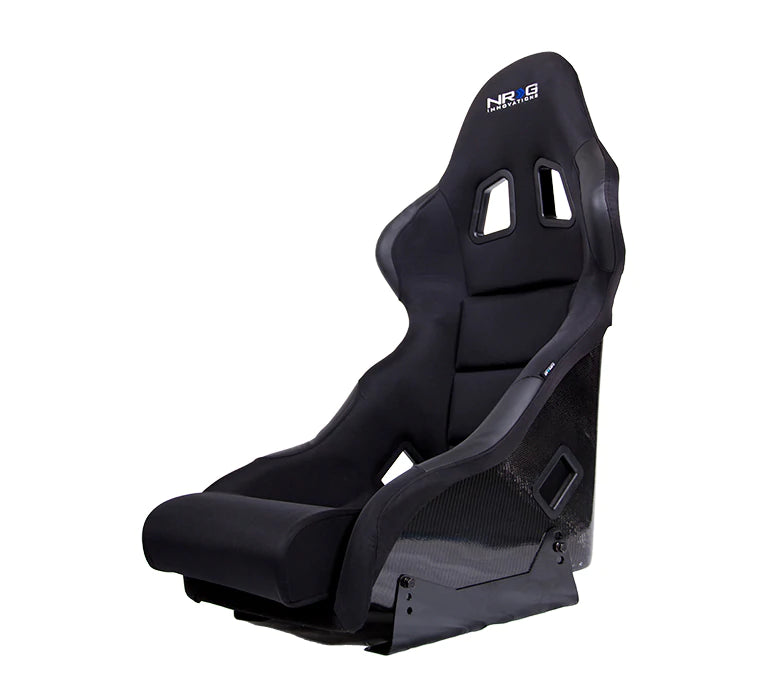 NRG Innovations Fiber Glass Bucket Seat with Carbon Fiber Medium RSC-311