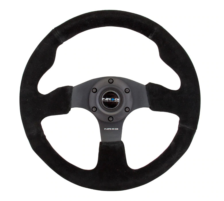 NRG Innovations RACING STEERING WHEEL SUEDE Black