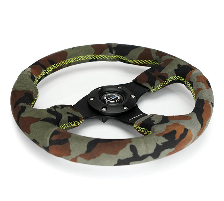 NRG Innovations RACING STEERING WHEEL SUEDE Camo