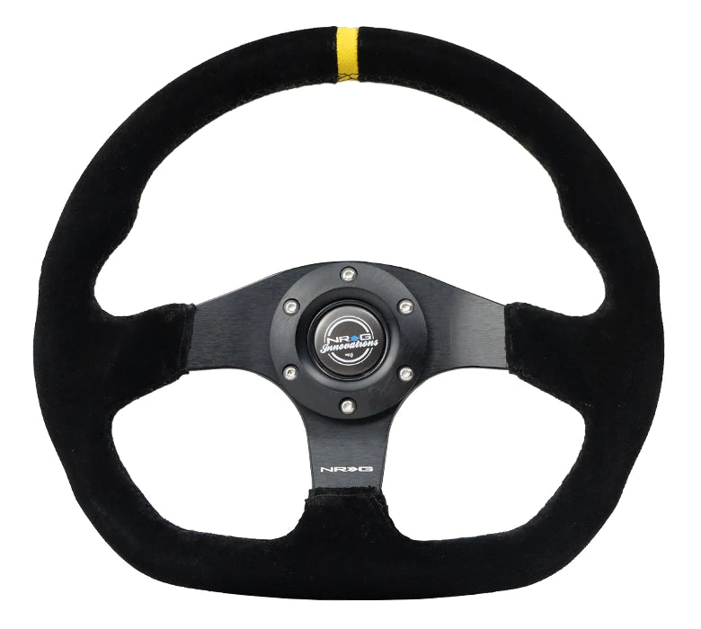 NRG Innovations FLAT BOTTOM STEERING WHEEL SUEDE