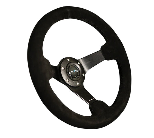 NRG Innovations 330MM DEEP DISH STEERING WHEEL SUEDE RST-033BK-S