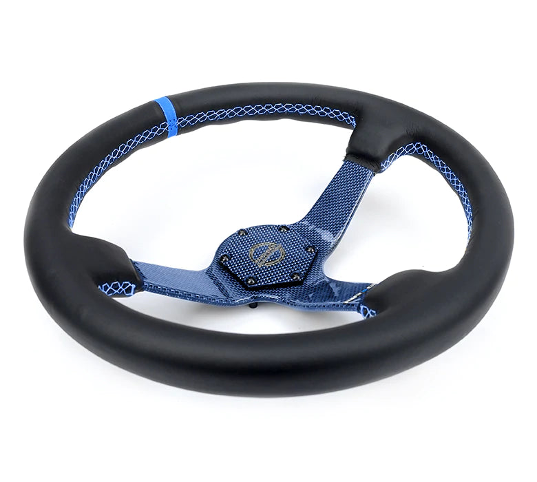NRG Innovations CARBON FIBER COLORED STEERING WHEEL 350MM DEEP DISH