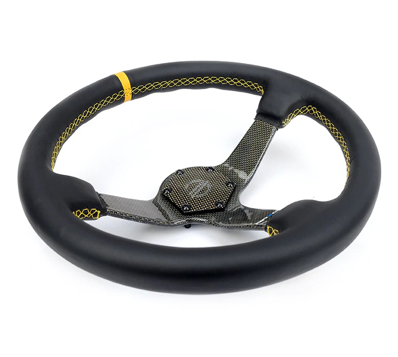 NRG Innovations CARBON FIBER COLORED STEERING WHEEL 350MM DEEP DISH