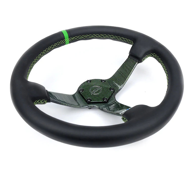 NRG Innovations CARBON FIBER COLORED STEERING WHEEL 350MM DEEP DISH
