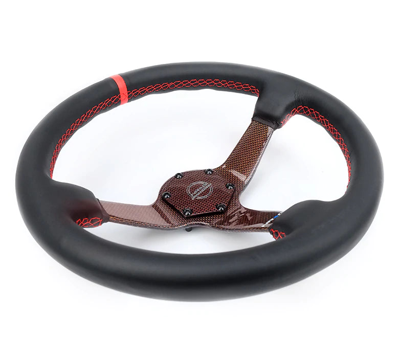 NRG Innovations CARBON FIBER COLORED STEERING WHEEL 350MM DEEP DISH