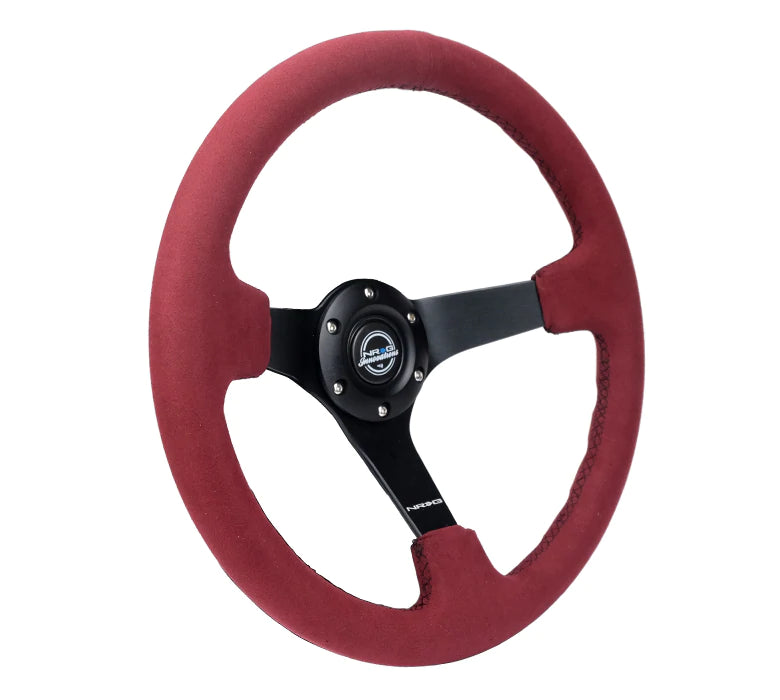 NRG Innovations 350MM 3" DEEP DISH ALCANTARA