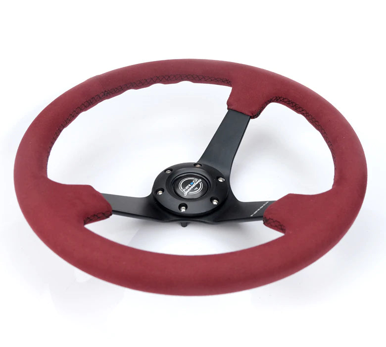 NRG Innovations 350MM 3" DEEP DISH ALCANTARA