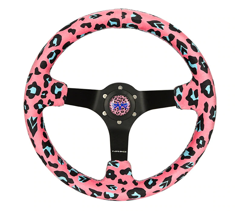 NRG Innovations SAVAGE INSPIRED STEERING WHEEL Pink