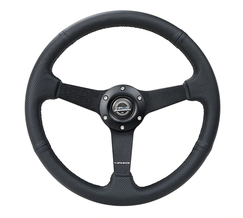 NRG Innovations 350MM FLAT STEERING WHEEL LEATHER