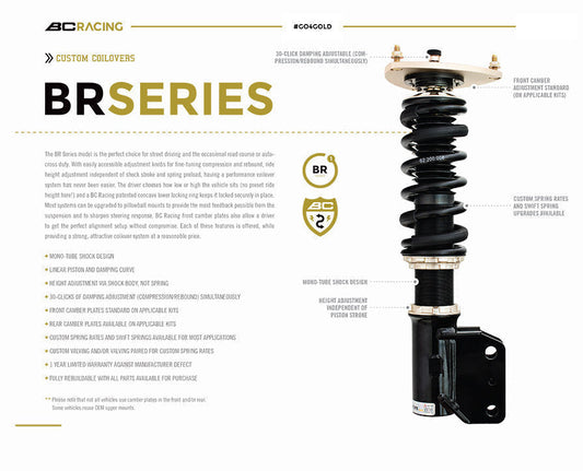 BC Racing BR Series Coilovers 90-93 Toyota Celica-FWD C-35-BR