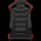 BRAUM ELITE SERIES RACING SEATS (BLACK & RED) – PAIR (BRR1-BKRD)
