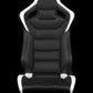 BRAUM ELITE SERIES RACING SEATS (BLACK & WHITE) – PAIR (BRR1-BKWW)