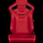BRAUM ELITE-X SERIES RACING SEATS (RED LEATHERETTE | BLACK STITCHING) – PAIR (BRR1X-RDBS)