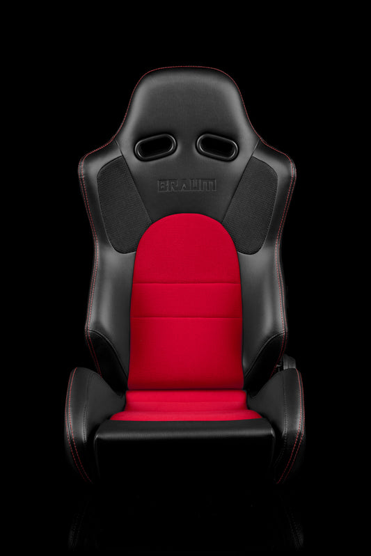 BRAUM ADVAN SERIES RACING SEATS (BLACK & RED) – PAIR (BRR2-BKRD)