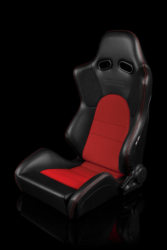 BRAUM ADVAN SERIES RACING SEATS (BLACK & RED) – PAIR (BRR2-BKRD)
